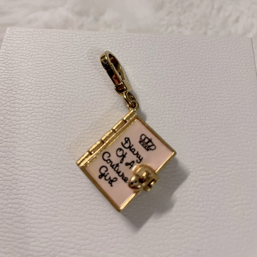 Juicy Couture Gold Tone Diary of a Couture Girl Charm